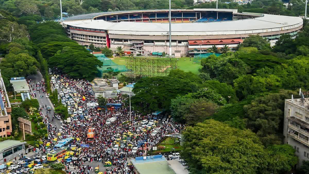 ಚಿನ್ನಸ್ವಾಮಿ ಕ್ರೀಡಾಂಗಣದಲ್ಲಿ ಅಭಿಮಾನಿಗಳ ಸುರಕ್ಷತೆಗೆ ಆದ್ಯತೆ; 7 ಕೋಟಿ ರೂ. ವೆಚ್ಚದಲ್ಲಿ ಎಐ ಕ್ಯಾಮರಾಗಳ ಅಳವಡಿಕೆ